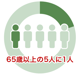 65歳以上の5人に1人が