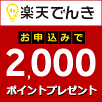 楽天でんき お申込みで2,000ポイントプレゼント